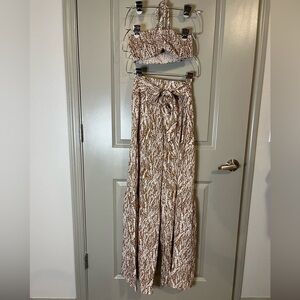 Stylish Two-Piece Patterned Women's Jumpsuit